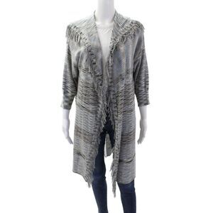 SOH Womens Striped Short Sleeves Hooded Sweater Multi Colored Size Small